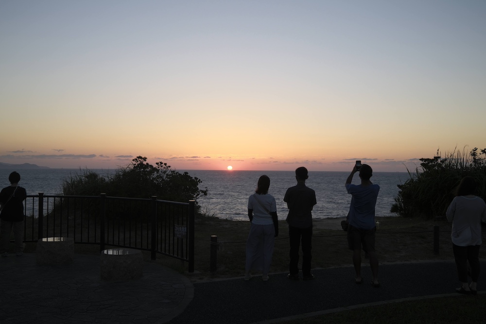 夏井ヶ浜はまゆう公園2024年夕日５